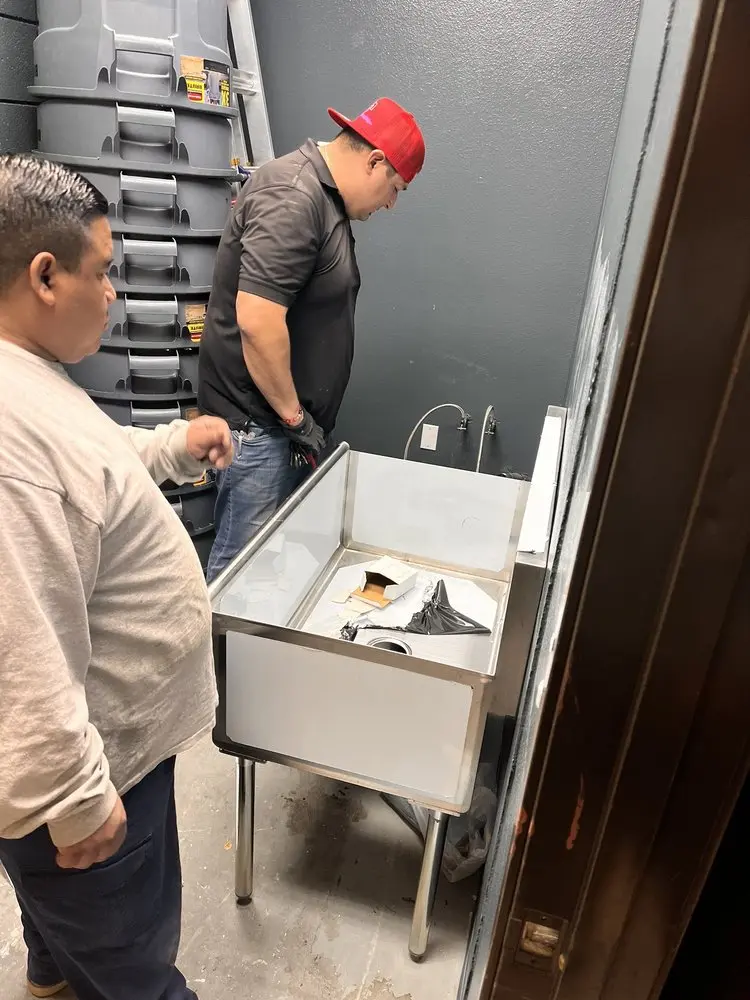 Commercial plumbing and sink installation in Miami